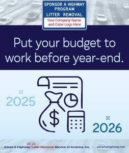 Put your budget to work before year-end with Sponsor A Highway