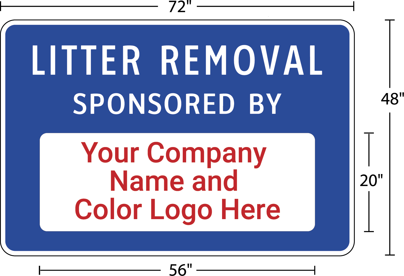 Texas Highway Sponsorship Apopt-A-Highway Sponsor Sign